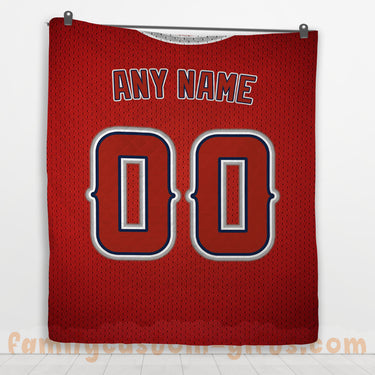Custom Premium Quilt Blanket Los Angeles Jersey Baseball Personalized Quilt Gifts for Her & Him